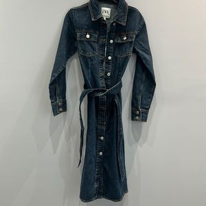 Zara denim midi dress